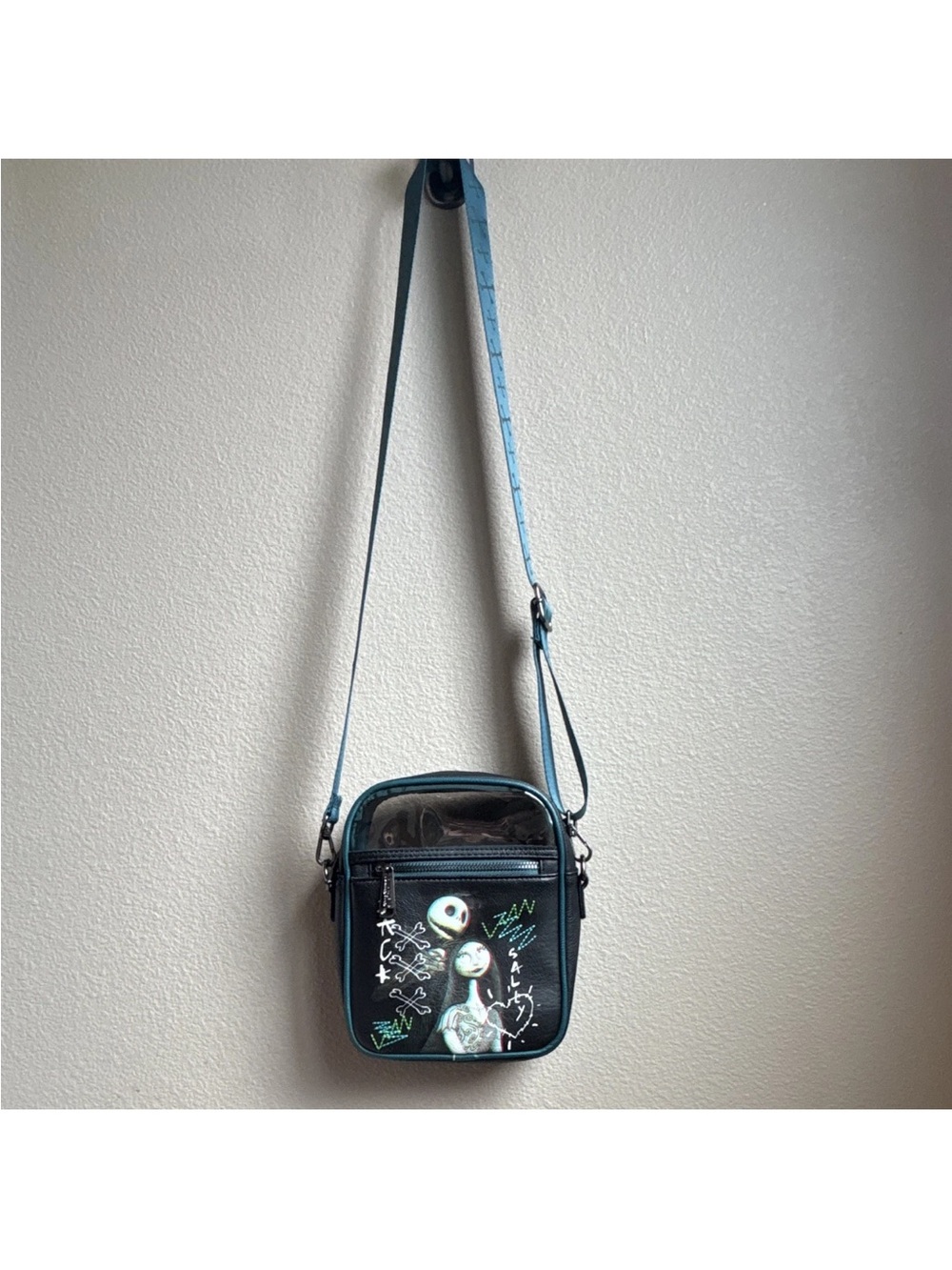 Disney Parks Loungefly Nightmare Before Christmas Jack & Sally Crossbody Bag